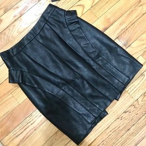 GUESS black leather mini skirt